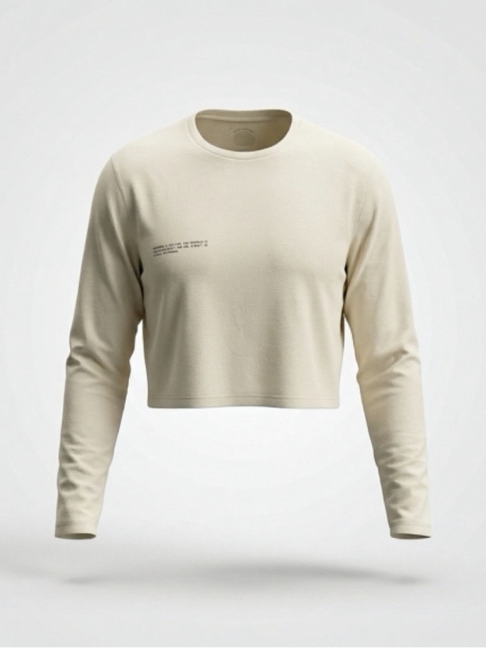 Pangaia White Long-Sleeved Crop Top XXS NWT